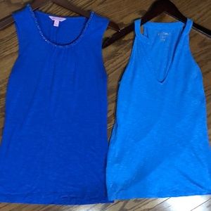 2 EUC Lilly Pulitzer blue tops
